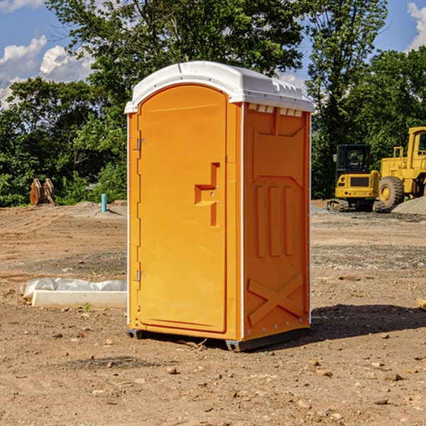 can i customize the exterior of the porta potties with my event logo or branding in Mesa Vista